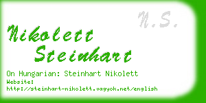 nikolett steinhart business card